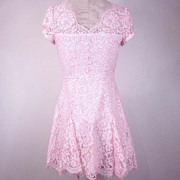 Juicy Couture Neon Pink Corded Lace Dress - Picture 8 of 8